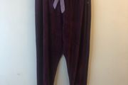 Wine velour pyjama bottoms  (size 12-14)