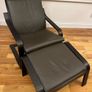 Brand new leather Ikea Poang armchair, footstool Image 2