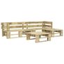 4 Piece Garden Lounge Set Pallets Wood Image 2