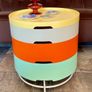 Vintage Ikea PS 2014 Retro Round Colourful Plastic Compartment Storage Side Table Image 2