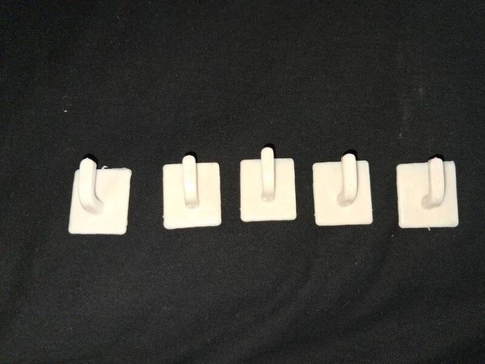 x5 Bundle - Brand New Self Adhesive Multi-Purpose Wall Mounted Hooks - RRP - 3.19