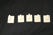 x5 Bundle - Brand New Self Adhesive Multi-Purpose Wall Mounted Hooks - RRP - 3.19