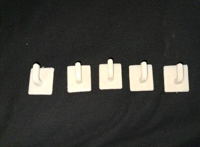 x5 Bundle - Brand New Self Adhesive Multi-Purpose Wall Mounted Hooks - RRP - 3.19
