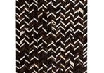 Rug Genuine Leather Patchwork 120x170 cm Chevron Black/White
