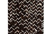 Rug Genuine Leather Patchwork 120x170 cm Chevron Black/White