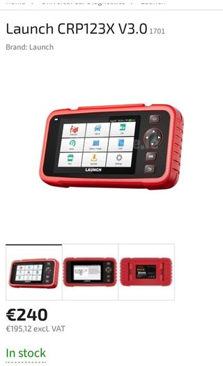 Launch 123x car diagnostics tool NEW 7 reset