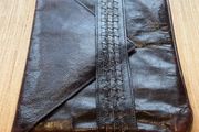 Vintage Leather Envelope Clutch / Underarm Bag