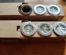 Lights -  2 x triple sets of Recess Down light Kits Chrome