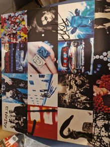U2 Achtung Baby Vinyl Promotional Copy - signed by Edge