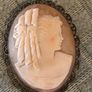 victorian hand carved cameo brooch Image 4