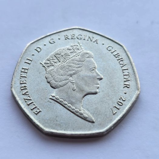 Gibraltar 50 pence 2017 coin - 50 Anniversary of the Referendum