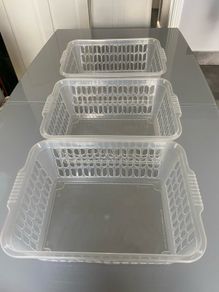 3 small storage baskets