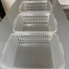 3 small storage baskets