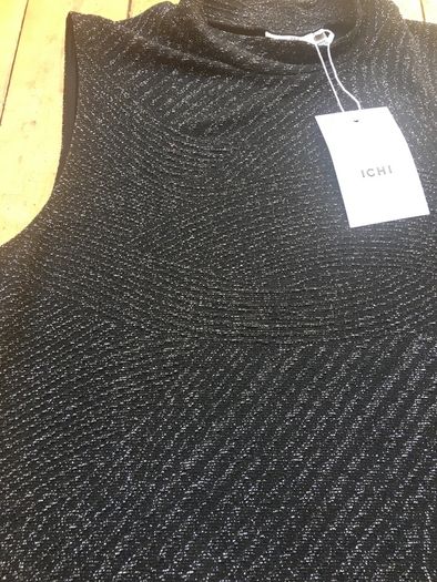 ICHI Black Sparkly sleeveless top (Brand New)