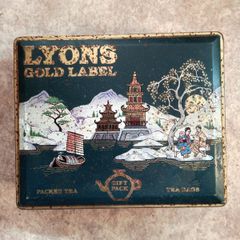 Vintage lyons tea caddy tin