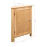 Corner Cabinet 59x36x80 cm Solid Oak Wood Image 8
