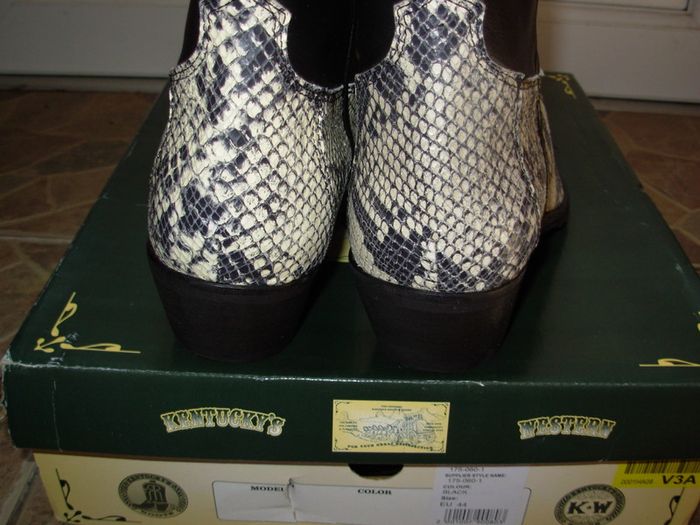 Kentucky Western Boots Snake skin print Cowboy/Western Farm/Ranch Boots 10 UK