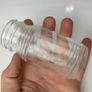 335 - Set of 2 Vintage Clear Glass Collectible Decorative Jars Image 5