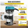 Electric Hand Trimmer Palm Router With Fixed Base And Plunge Base 710w Image 4