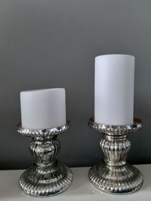 glass candle holders