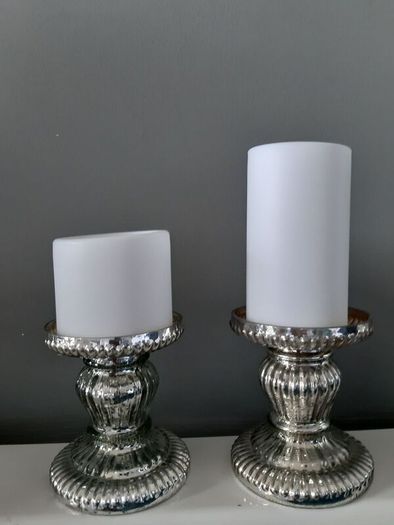 glass candle holders