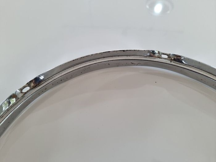 Ludwig 1970s genuine 14" triple flange hoops 6 hole lug ear
