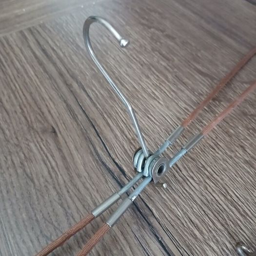 set of 2 folding cloth covered travel  hangers