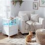 Bedside Table Set of 2, Side Table with Charging Station and Led Lights Image 9