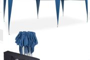 3 x 6 m Pop-Up Blue Gazebo Water-Repellent Includes Bag UV Protection