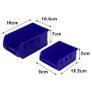 30pc Plastic Wall Mounted Storage Bin Kit Garage Workshop Shed Bins Rack Blue Image 4