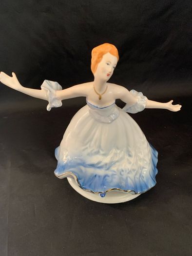 Vintage dancing lady porcelain figurine