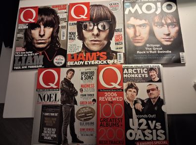 Oasis, Liam & Noel Gallagher x 5 magazine Joblot. 5e per mag. 20e for the 5 mags.