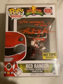 Signed pop figure Red Ranger