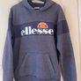 ELLESSE  hoodie sweater. Grey & Charcoal. Size small adult / labelled age 13/14 . Great Quality & In very good condition. Weighty 50% cotton Image 9