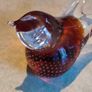 Very Decorative Glass Paperweight Amber Bird Princ Art Glass Made In Czech Republic.  In Box As New. Image 9