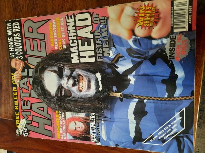 Metallica poster from 1997 plus original Metal Hammer Magazine from April 1997