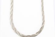 Vintage Sterling Silver Braided Herringbone Chain