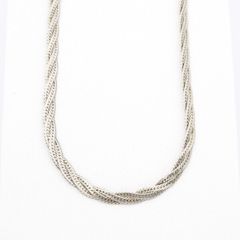 Vintage Sterling Silver Braided Herringbone Chain