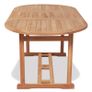 Garden Table 180x90x75 cm Solid Teak Wood Image 3