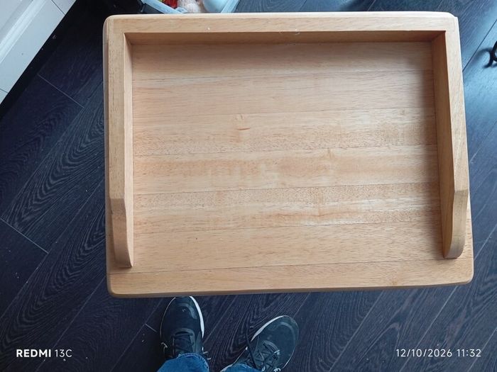 side oak table ,   2 tier