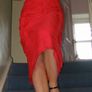 Tadashi Coral Pink, 100% Silk Cocktail Dress, Sz 12 Image 2