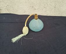 Vintage blue perfume bottle spray possible to post