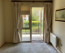 Large pair of fleece interlined curtains