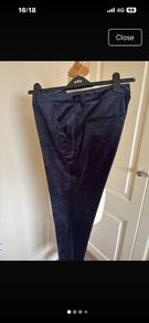 Dressy Yaya velour navy trousers size 14