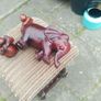 carved wooden elephant and 2 Buddha Image 4
