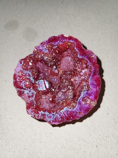 Geode flashy red specimen