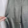 Skylar Rose Olive Green Satin Striped Wide-Leg Trousers ] Image 4
