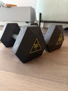 Hex Dumbbell Cross Training and Weight Training 10kg, black