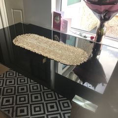 Gold beaded table runner