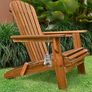 Adirondack  Sun Lounger Wood Weatherproof Foldable 160 kg Load Image 2